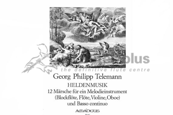 Telemann Heldenmusik-12 marches-Flute and Basso Continuo