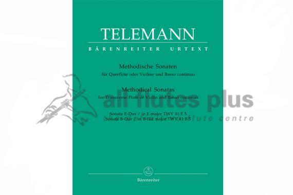 Telemann Methodical Sonatas Volume 5-Flute and Basso Continuo-Barenreiter