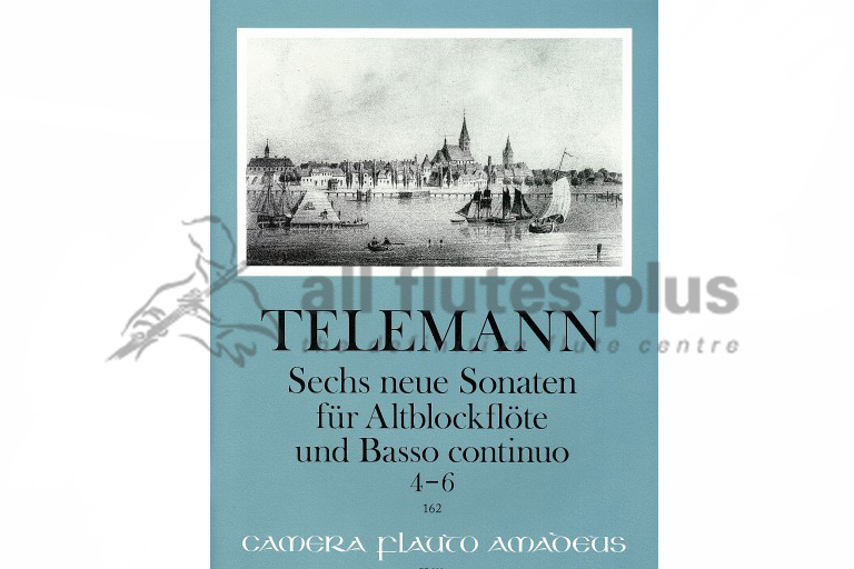 Telemann Six New Sonatas 4-6-Volume II-Treble Recorder and Basso Continuo