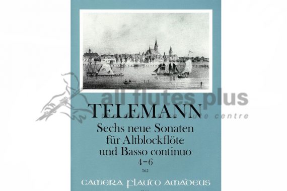 Telemann Six New Sonatas 4-6-Volume II-Treble Recorder and Basso Continuo-Amadeus