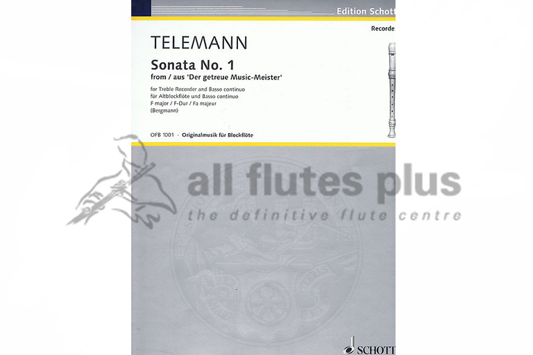 Telemann Sonata No 1 in F major-Schott