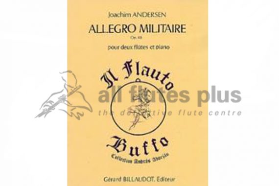 Andersen Allegro Militaire Op 48-Two Flute and Piano