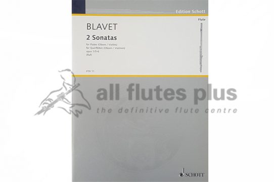 Blavet 2 Sonatas Op1/5-6-Two Flutes-Schott