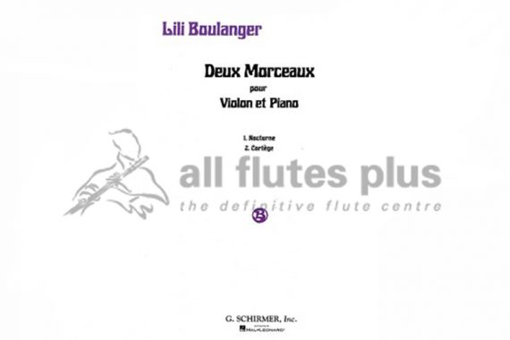 Boulanger Deux Morceaux-Violin and Piano-Schirmer