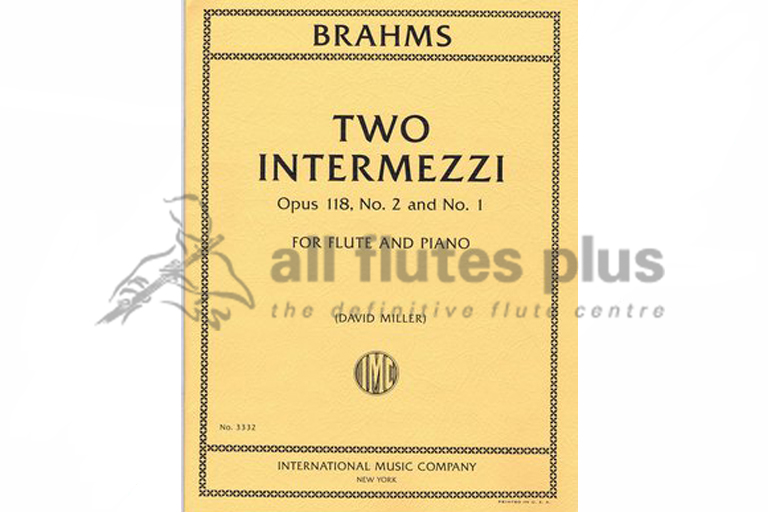 Brahms Two Intermezzi for Flute and Piano