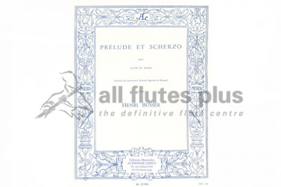 Busser Prelude et Scherzo Op 35-Flute and Piano-Leduc