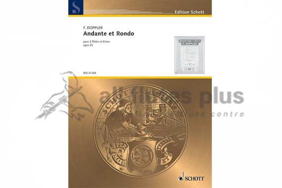 Doppler-Andante and Rondo Opus 25-Two Flutes and Piano-Schott