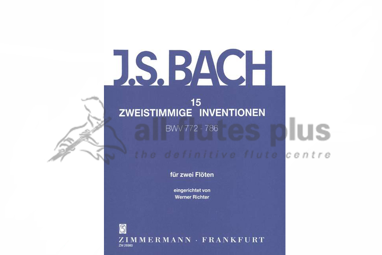 JS Bach 15 Two Part Inventions BWV772-786 for Two Flutes