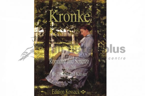 Kronke Romance and Scherzo Op200-Two Flutes and Piano-Edition Kossack