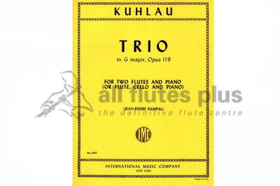 Kuhlau Trio in G Major Op 119-Two Flutes and Piano-Edition Rampal-IMC