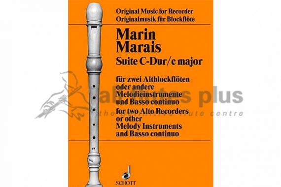 Marais Suite in C Major-Two Flutes and Basso Continuo-Schott