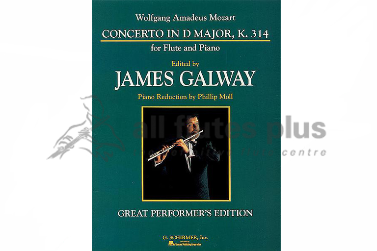 Mozart Flute Concerto No 1 in D Major K314-Flute and Piano-Edition Galway