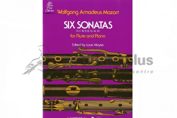 Mozart Six Sonatas KV10-15-Flute and Piano-Schirmer