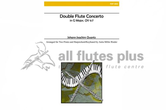 Quantz Double Flute Concerto in G Major-Two Flutes and Piano