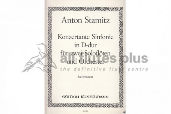 Stamitz Sinfonia Concertante in D Major-Two Flutes and Piano-Kunzelmann