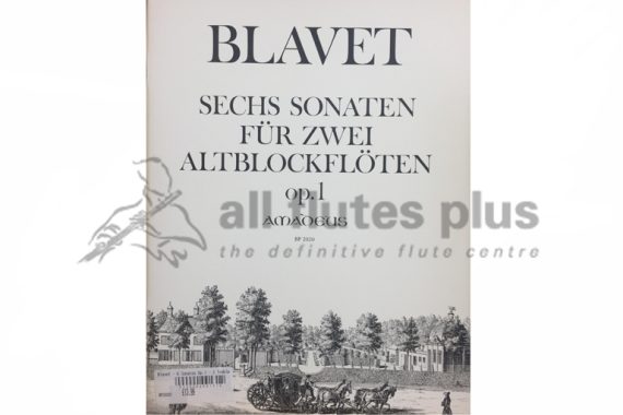 Blavet Six Sonatas Op 1 for Two Flutes