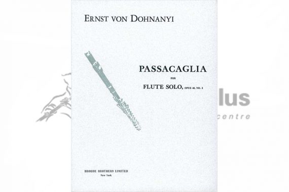 Dohnanyi Passacaglia Op 48/20-Solo Flute-Broude Brothers