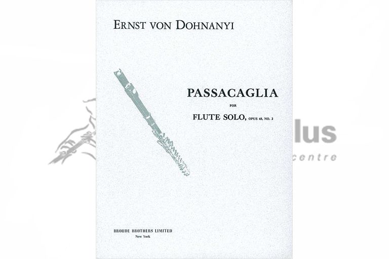 Dohnanyi Passacaglia Op 48/20 for Solo Flute