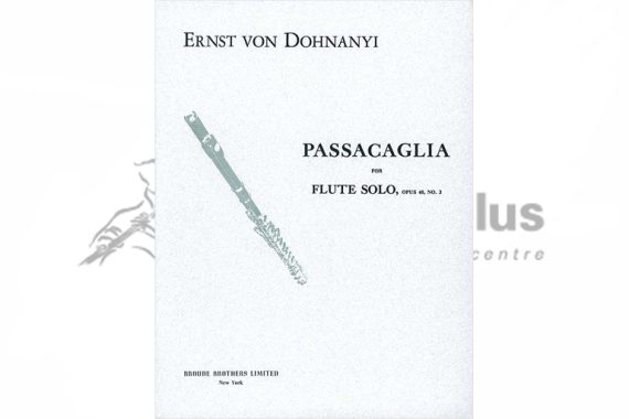 Dohnanyi Passacaglia Op 48/20 for Solo Flute