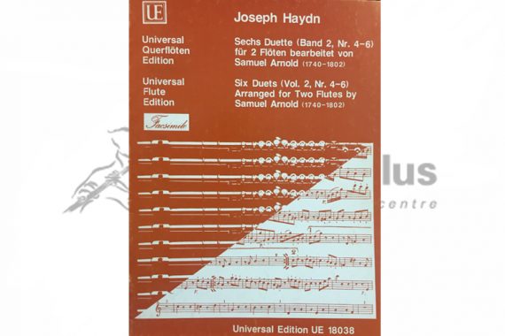 Haydn Six Duets Volume Two Nr 4-6-Two Flutes-Universal Edition