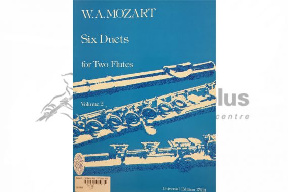 Mozart Six Duets Volume 2-Two Flutes-Universal
