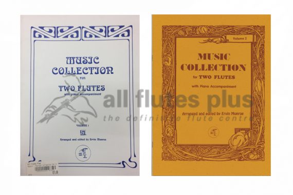 Music Collection for Two Flutes and Piano-Edited by Ervin Monroe-Little Piper