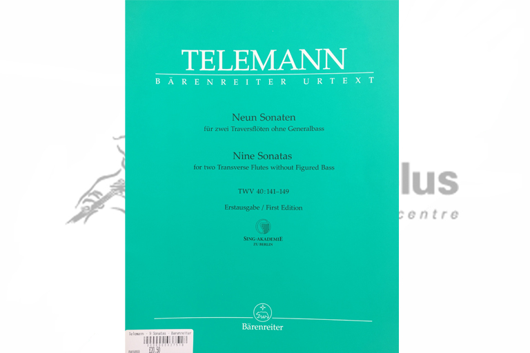 Telemann Nine Sonatas TWV 40 141-149-Two Flutes