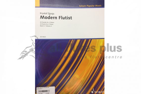 Zgraja Modern Flutist-20 Duets Volume 2-Two Flutes-Schott