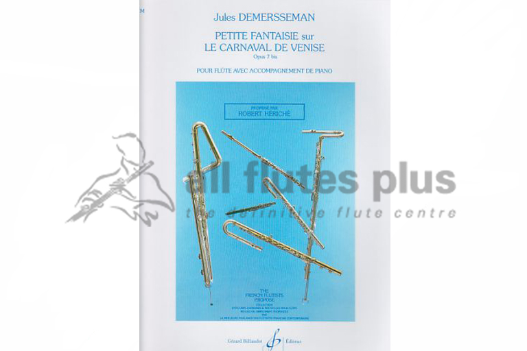 Demersseman Petite Fantasie sur le Carnaval de Venise Op 7-Flute and Piano