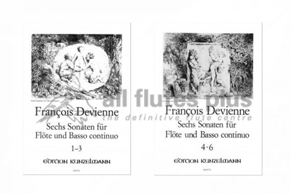 Devienne 6 Sonatas for Flute and Basso Continuo-Kunzelmann