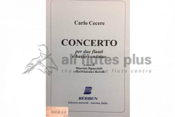 Cecere Concerto-Two Flutes and Basso Continuo-Berben