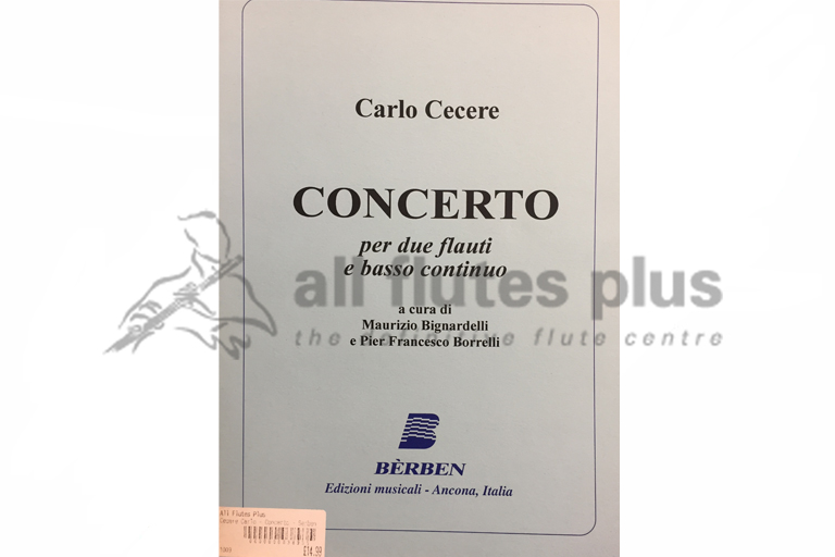 Cecere Concerto for Two Flutes and Basso Continuo