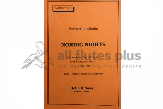 Lindholm Nordic Nights Concerto-Two Flutes and Piano or Strings-Helin and Sons