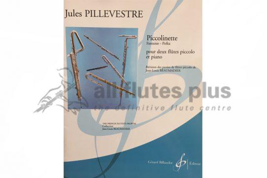 Pillevestre Piccolinette Fantaisie-Polka-2 Piccolos and Piano-Billaudot