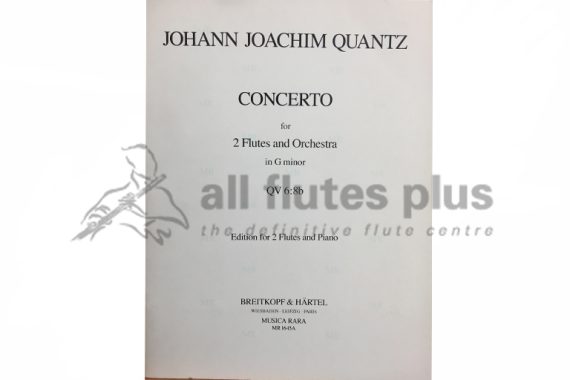 Quantz Concerto G Minor QV 6:8b-Two Flutes and Piano