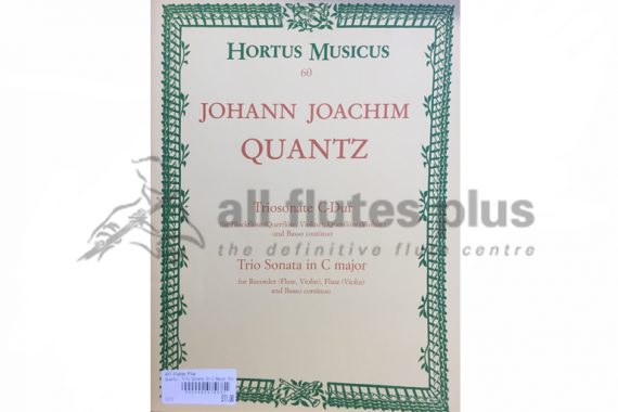 Quantz Trio Sonata in C Major-Two Flutes and Basso Continuo-Hortus Musicus
