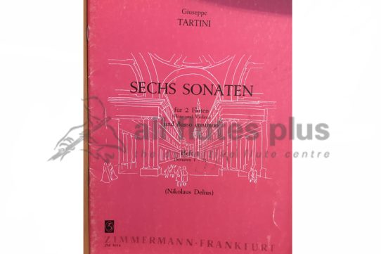 Tartini Six Sonatas for 2 Flutes and Basso Continuo Book 1