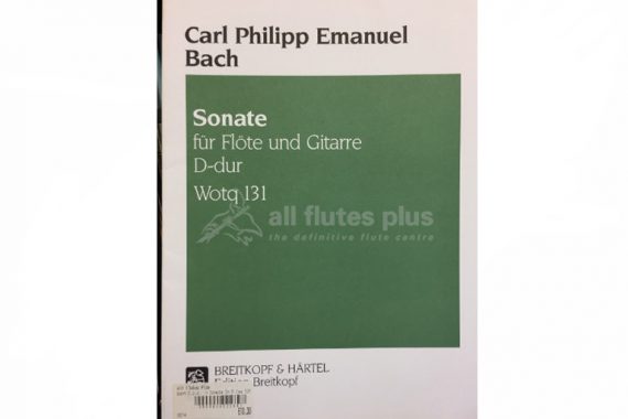 CPE Bach Sonata in D Major Wotq 131-Flute and Guitar-Breitkopf