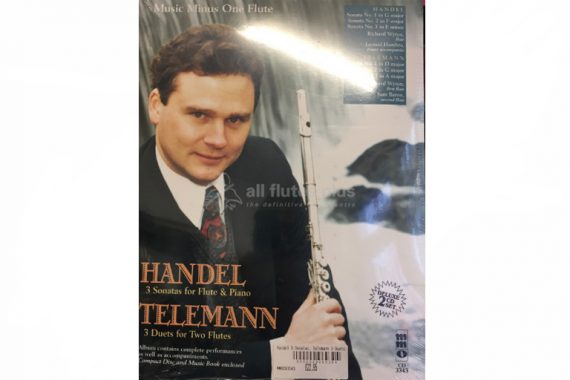 Handel 3 sonatas and Telemann 3 Duets-Flute and Accompaniment CD-Music Minus One Flute