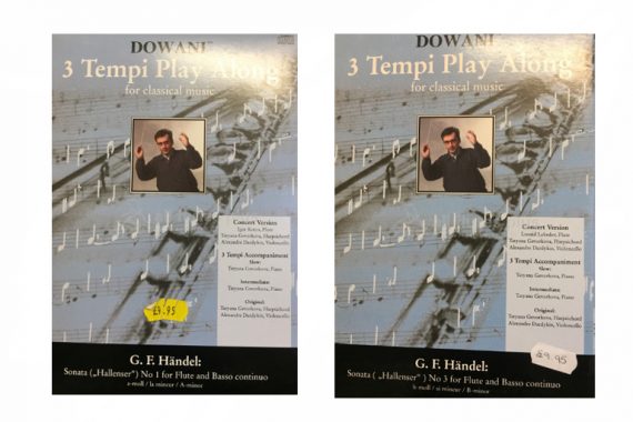 Handel Hallenser Sonata-Dowani 3 Tempi Play Along Album-Flute and Piano Accompaniment CD