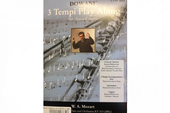 Mozart Flute Concerto KV313 in G Major-Dowani 3 Tempi Play Along Album-Flute and Piano/Orchestral Accompaniment CD