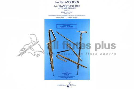 Andersen 24 Grand Studies Opus 15 For Flute-Billaudot