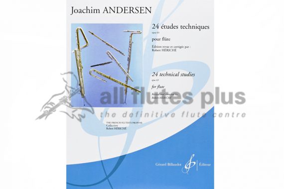 Andersen 24 Technical Studies Opus 63 For Flute-Billaudot