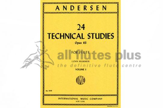 Andersen 24 Technical Studies Opus 63 For Flute-Volume 1