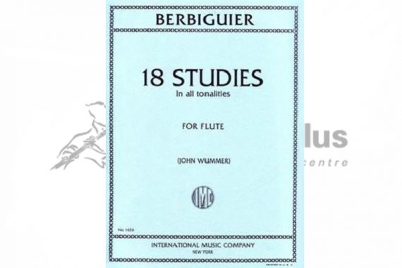 Berbiguier 18 Studies in All Tonalities for Flute-IMC