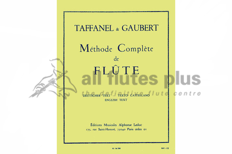 Taffanel and Gaubert Methode Complete de Flute-Paperback