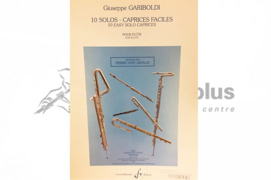 Gariboldi 10 Solos Caprices Faciles for Flute-Billaudot