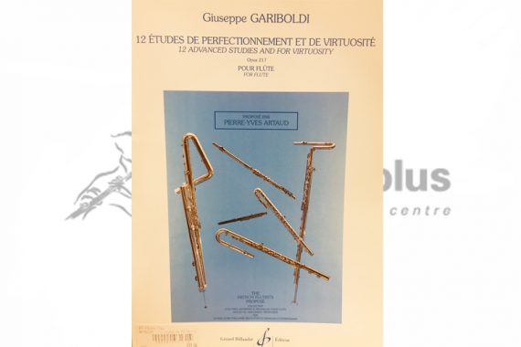 Gariboldi 12 Advanced Studies and for Virtuosity Opus 217 for Flute-Billaudot