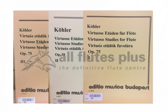 Kohler Virtuoso Studies for Flute Op 75-Editio Musica Budapest