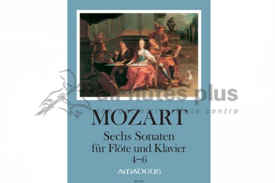 Mozart Six Sonatas 4-6-Flute and Piano-Amadeus